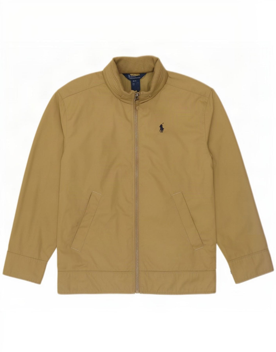 Jachetă bomber cu glugă Polo Ralph Lauren pentru băieți, 7-8 ani, poliester, bej mic