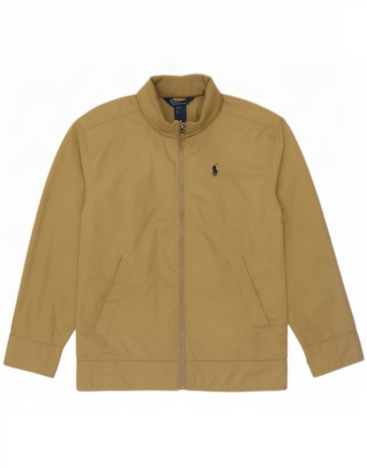 Jachetă bomber cu glugă Polo Ralph Lauren pentru băieți, 7-8 ani, poliester, bej mic