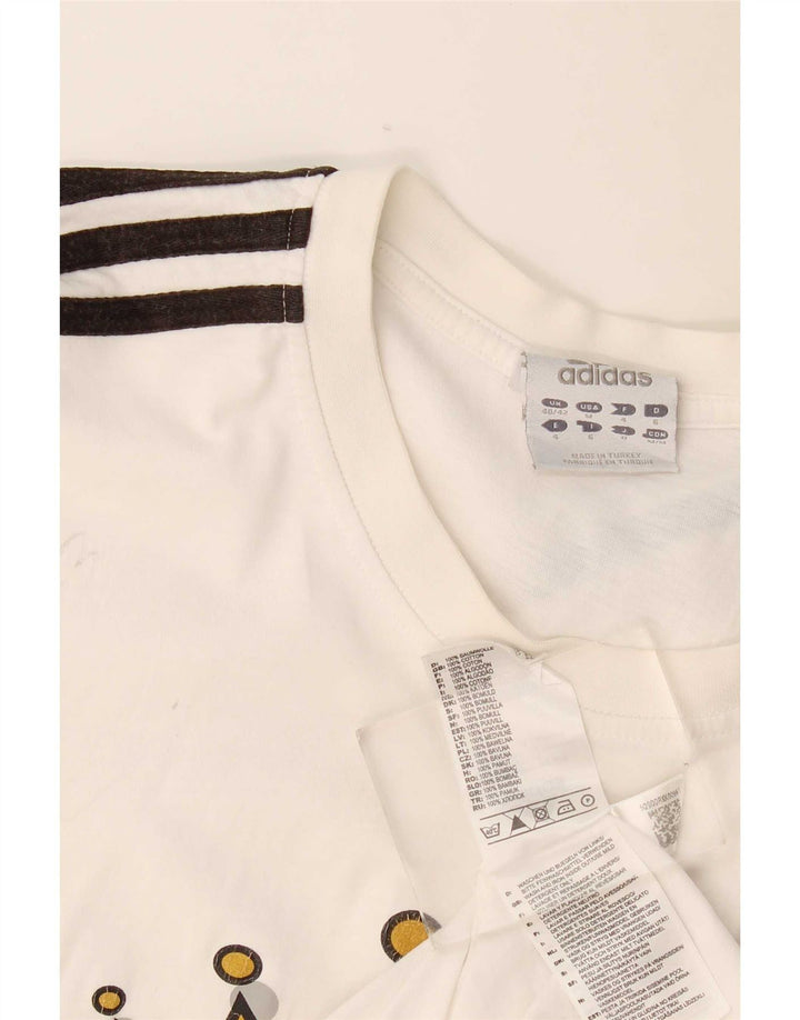Tricou grafic Adidas pentru bărbați Top UK40/42 Bumbac alb mediu