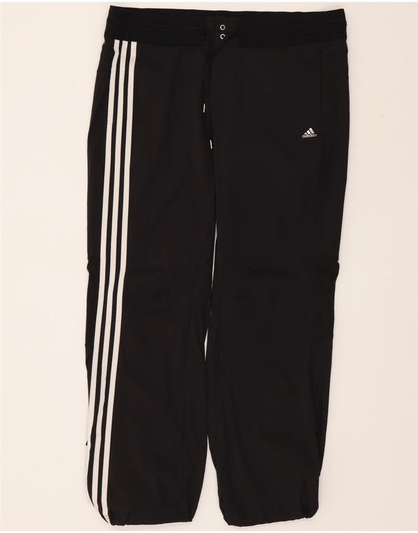 Pantaloni de trening Adidas Capri pentru femei UK 16 Large W34 L28 Negru