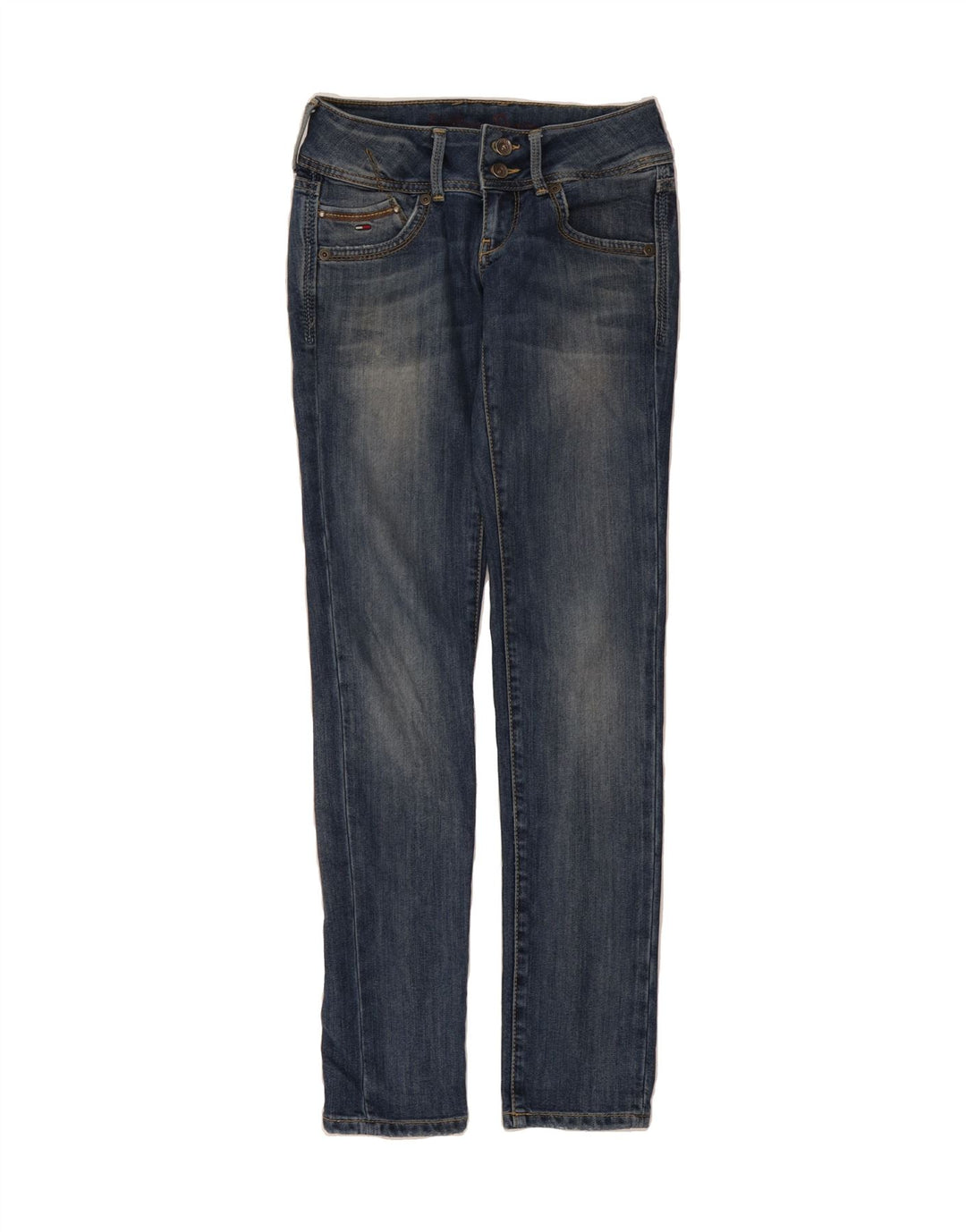 TOMMY HILFIGER Womens Slim Jeans W26 L32 Blue Cotton Vintage Tommy Hilfiger and Second-Hand Tommy Hilfiger from Messina Hembry 