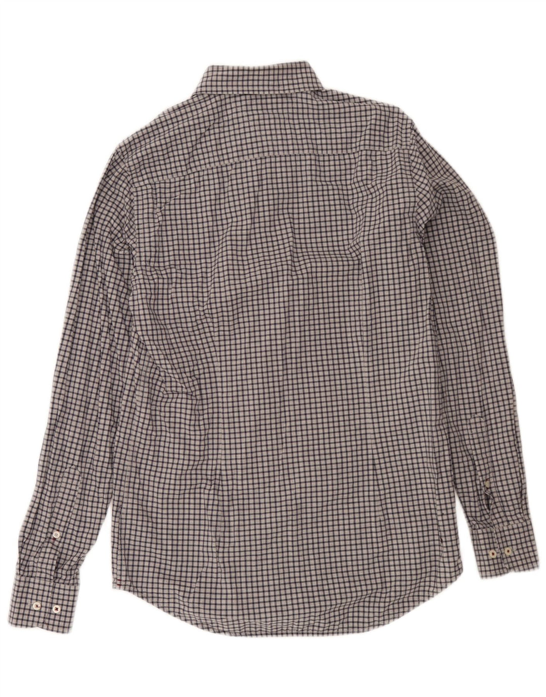Cămașă Slim Fit Tommy Hilfiger pentru bărbați, din bumbac vichy, gri mediu