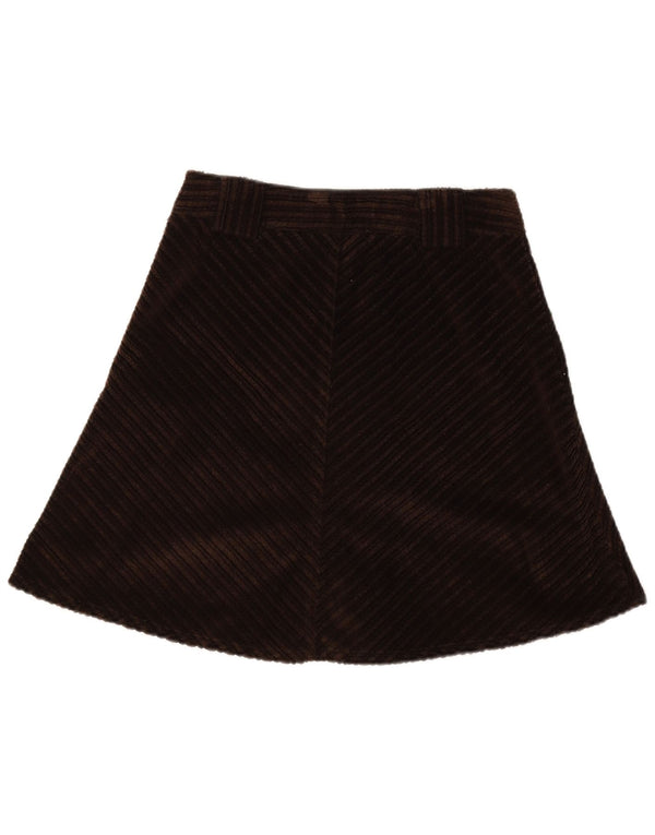 Max & Co. Fusta mini pentru femei UK 6 XS W28 Brown Chevron Bumbac