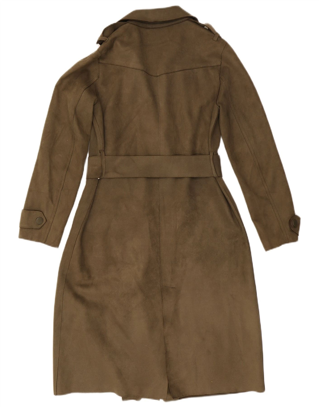 Trench pentru femei ZARA din piele intoarsa UK 14 Medium Khaki