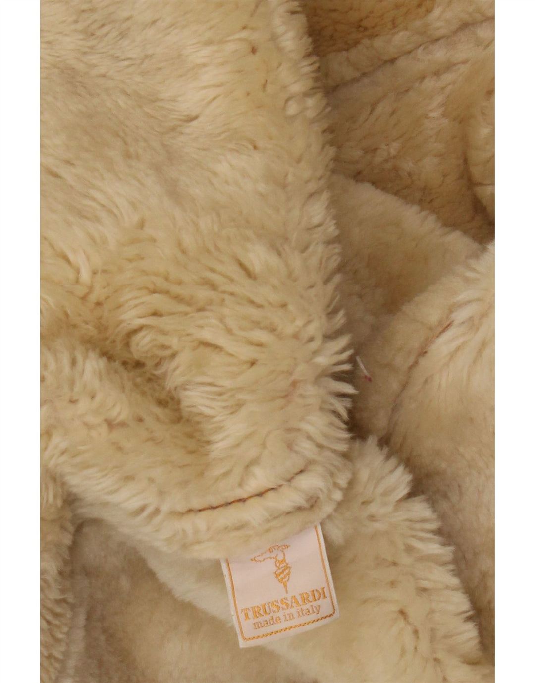 Palton pentru femei Trussardi din shearling UK 18 XL din piele bej