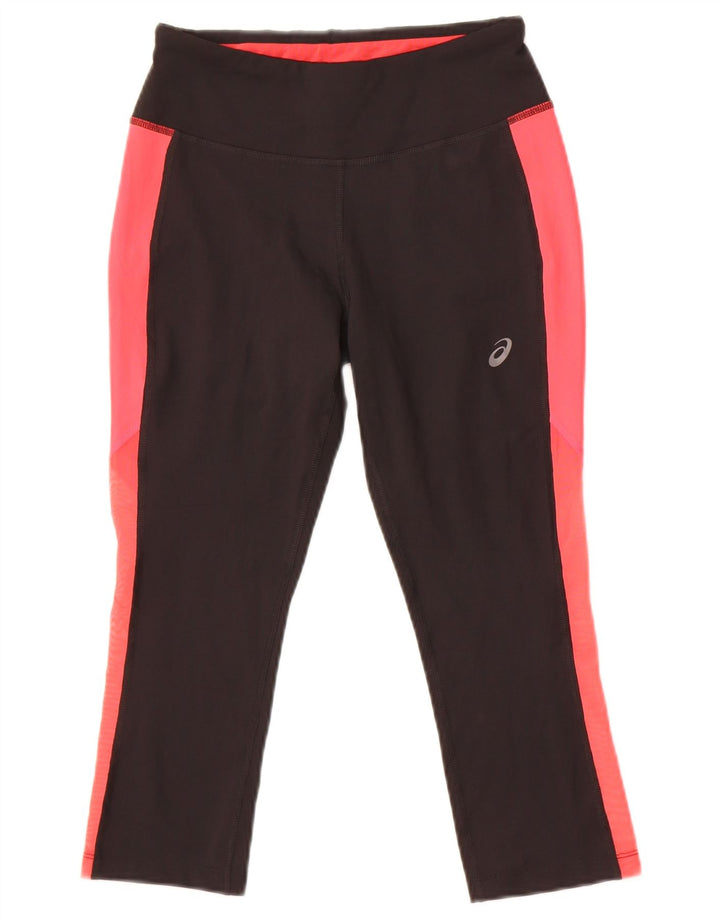 Leggings Capri pentru femei Asics UK 10, negru, poliester color bloc