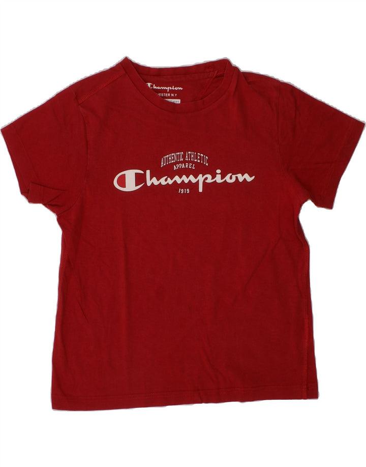 CHAMPION Boys Graphic T-Shirt Top 9-10 Years Medium Red Vintage Champion and Second-Hand Champion from Messina Hembry 