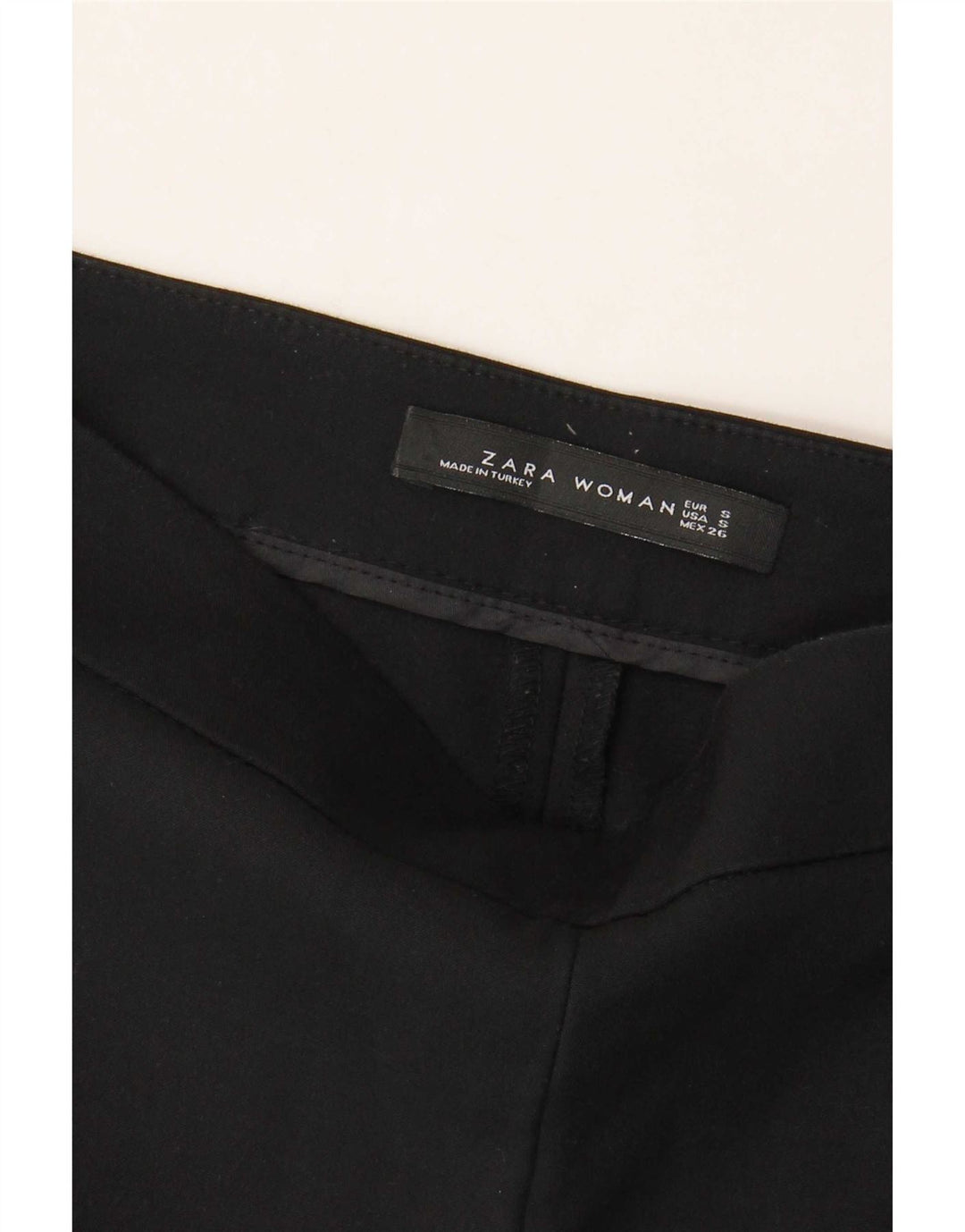 Pantaloni Drepți Decupați Zara Femei Mici L26 L23 Negri