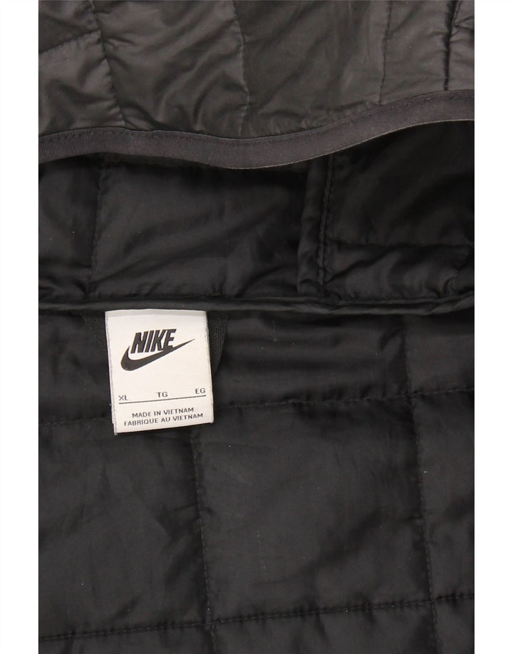 Palton căptușit cu glugă NIKE pentru bărbați UK 42 XL poliester negru