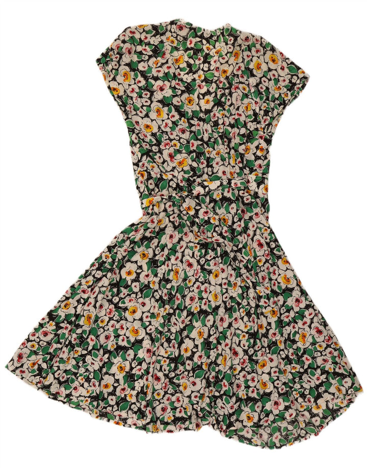 Rochie Wrap Vintage pentru femei UK 12 Medium Multicolor Floral
