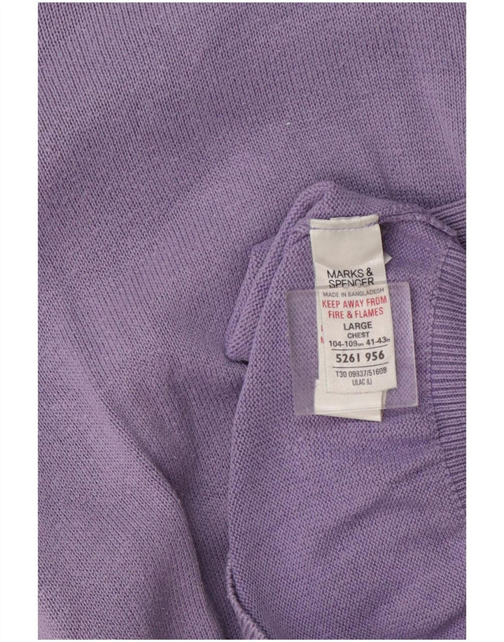 Marks & Spencer Pulover pentru bărbați, Blue Harbour, cu gât de barcă, mare violet