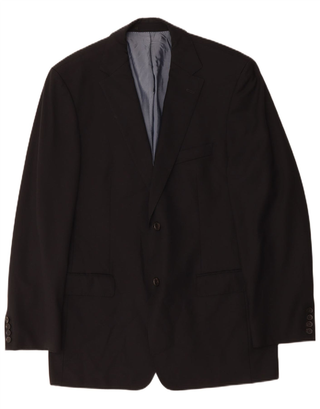 Blazer pentru bărbați Hugo Boss cu 2 nasturi EU 52 XL Lână virgină bleumarin