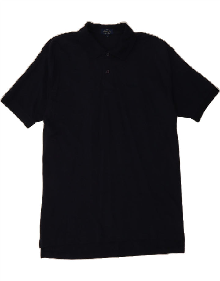VINTAGE Mens Polo Shirt XL Navy Blue Cotton Vintage Vintage and Second-Hand Vintage from Messina Hembry 