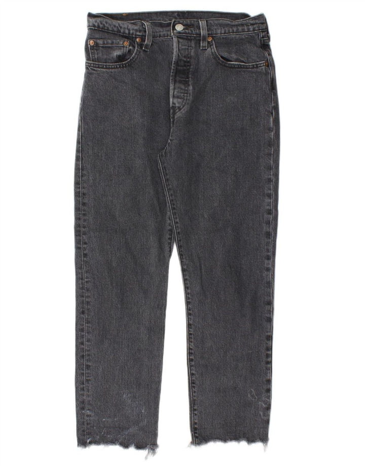 Blugi drepti 501 pentru femei LEVI'S W28 L26 bumbac negru