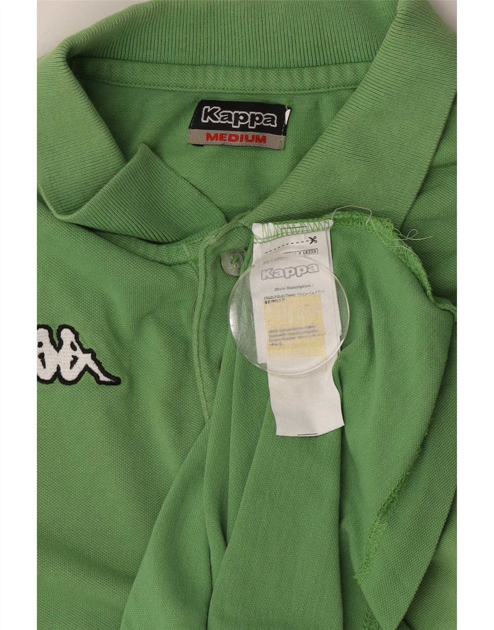 Tricou polo pentru bărbați Kappa, bumbac verde mediu