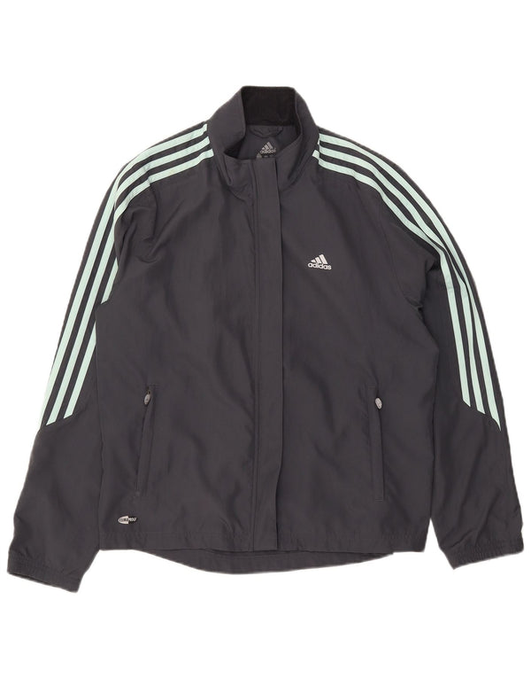 Jachetă de top pentru trening Adidas Clima Proof pentru femei UK 16 Poliester mare gri