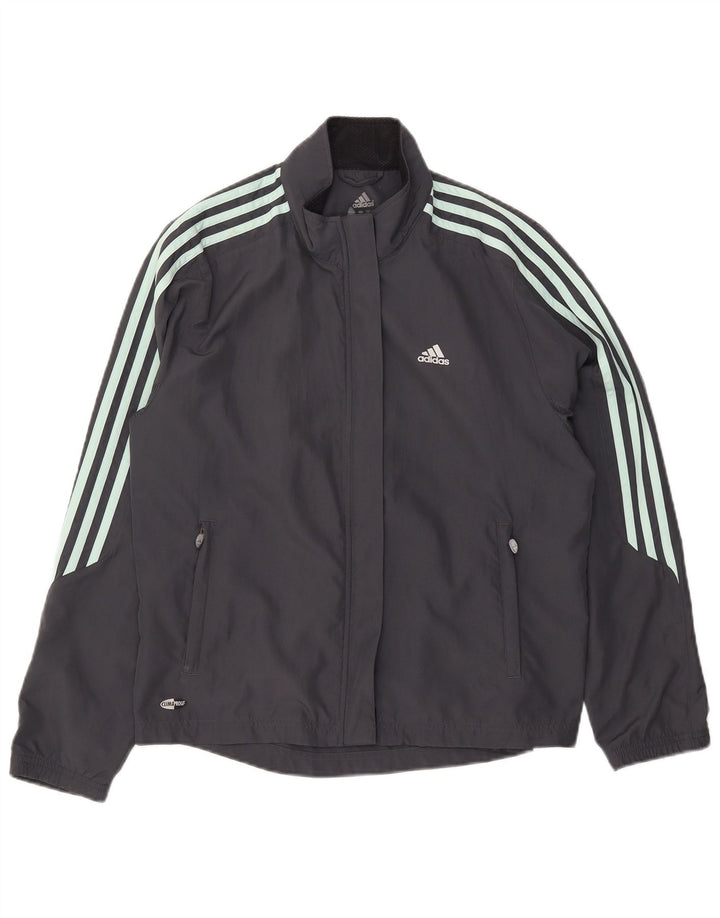 Jachetă de top pentru trening Adidas Clima Proof pentru femei UK 16 Poliester mare gri
