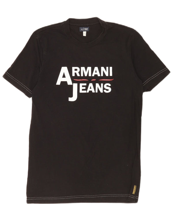 Tricou grafic pentru bărbați Armani Jeans Top mare bumbac negru