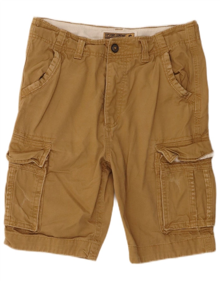 Pantaloni scurti cargo Superdry pentru bărbați, mici W29, bumbac, bej