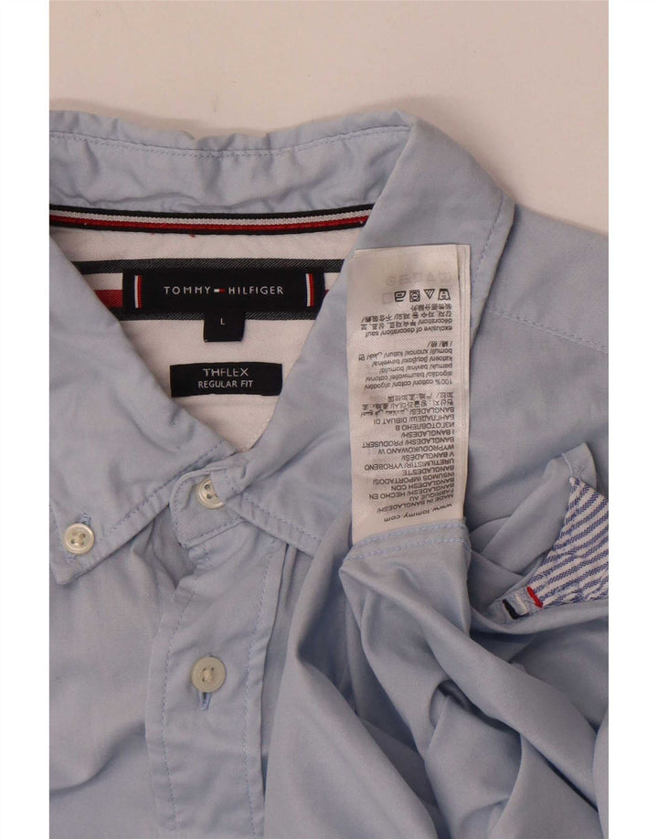 Cămașă pentru bărbați Tommy Hilfiger, cu ajustare normală, mare, albastru, bumbac
