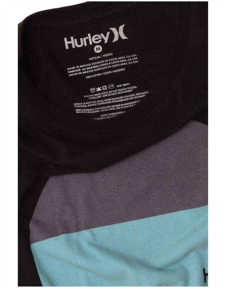 Tricou grafic pentru bărbați Hurley Top mediu din bumbac negru
