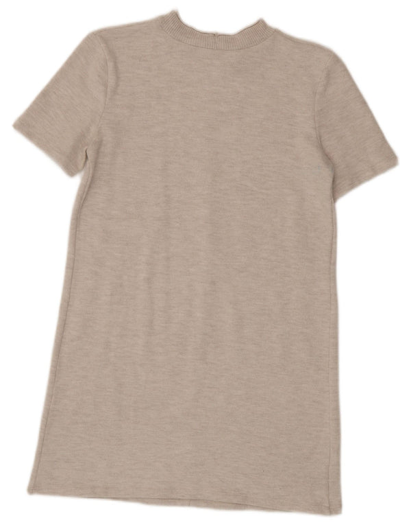 Rochie cu mâneci scurte pentru femei Zara UK 10 Mic Bej