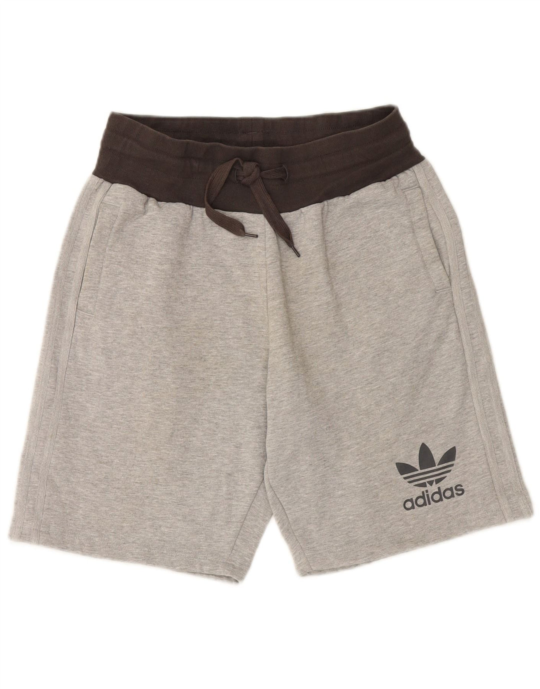Pantaloni scurți sport ADIDAS pentru bărbați, bumbac color bloc, gri mediu