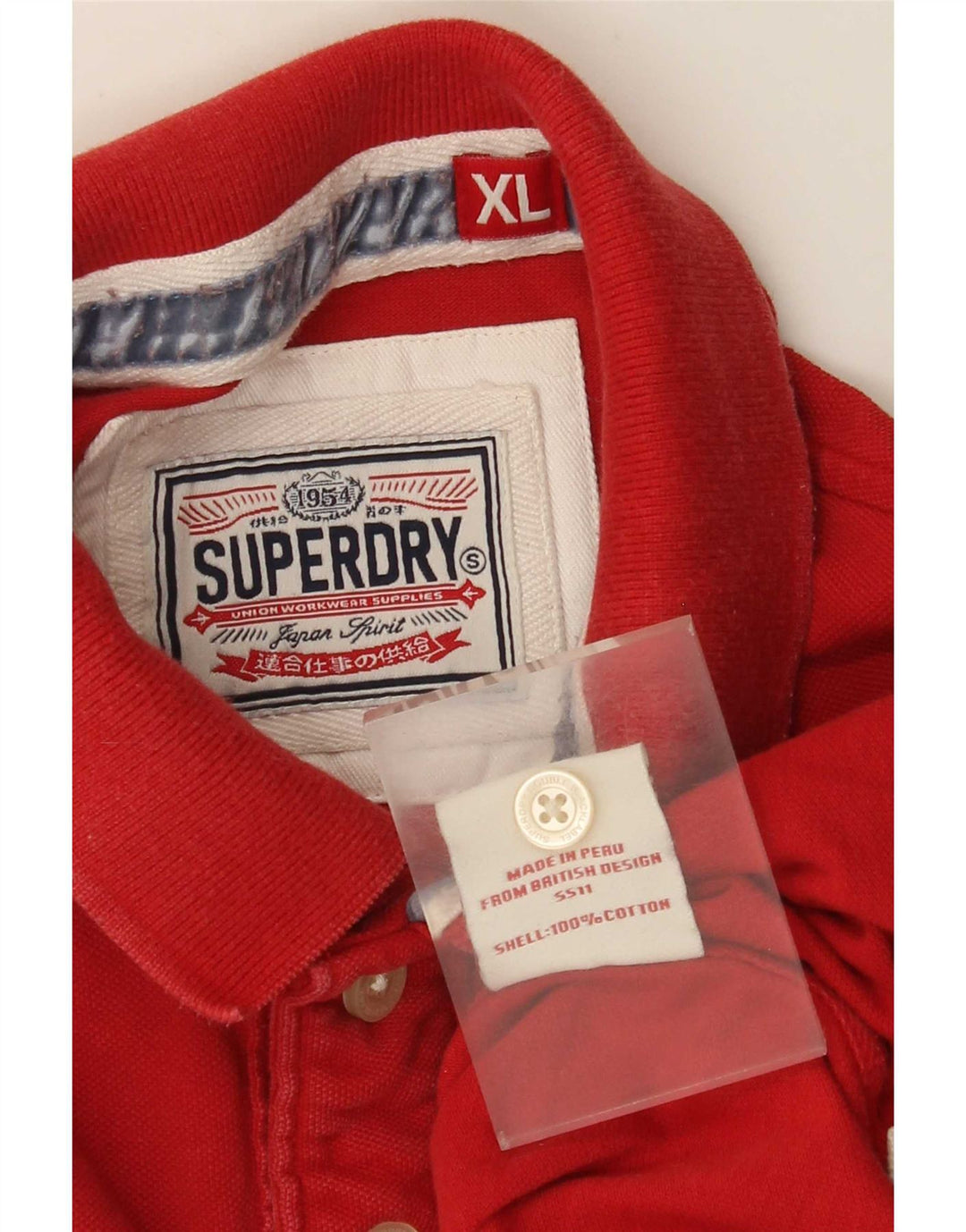 Tricou polo grafic pentru bărbați Superdry XL, bumbac roșu