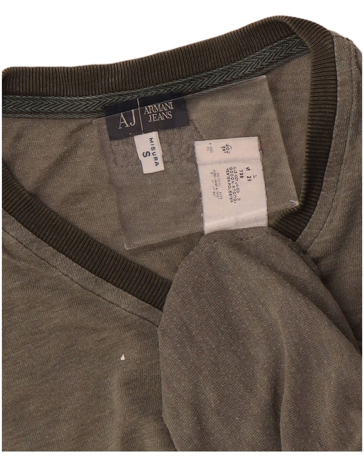 ARMANI JEANS Top grafic pentru bărbați cu mânecă lungă, bumbac gri mic