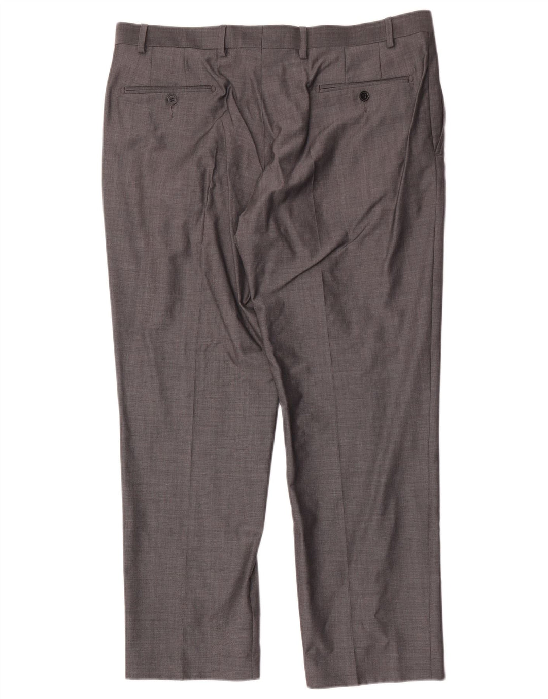 Marks & Spencer Pantaloni de costum drept bărbați cu autograf L38 L29 Lână gri