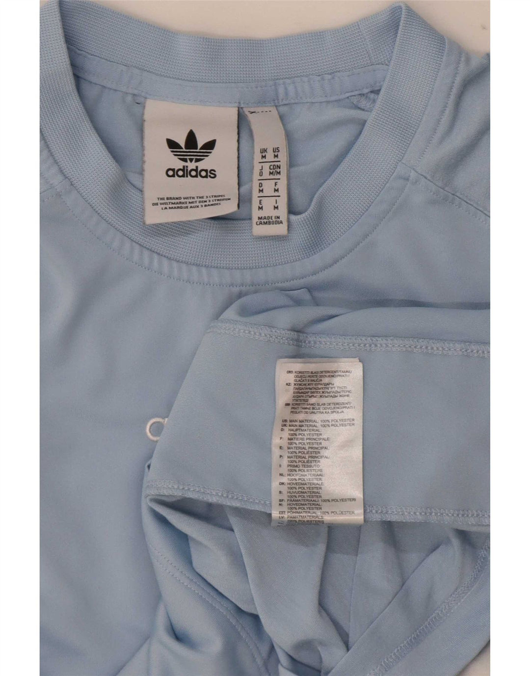 Tricou grafic pentru bărbați Adidas Top Mediu Albastru Poliester Bloc de culoare