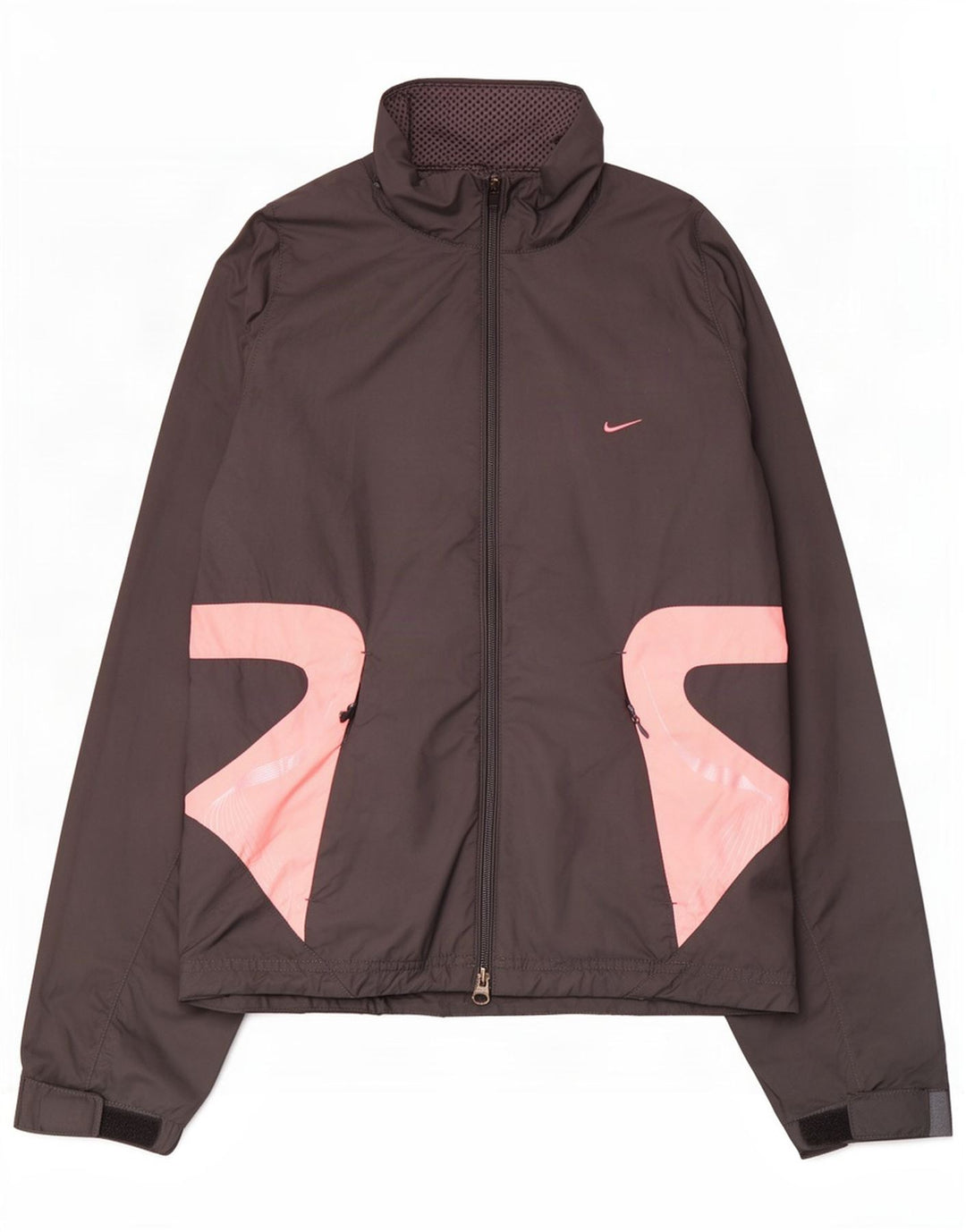 Jachetă de ploaie Nike Climalite pentru femei Marea Britanie 8/10, gri mic, poliester color bloc