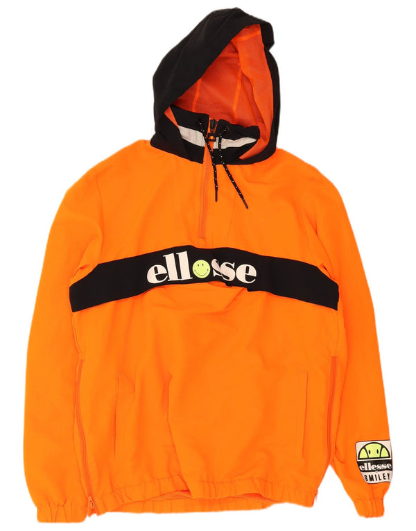 Jachetă anorak cu glugă Smiley pentru bărbați Ellesse UK 40 mare portocaliu Colorblock