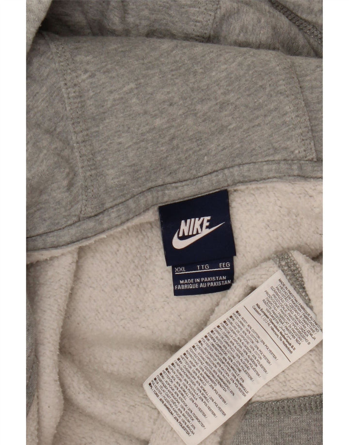 Pulover NIKE pentru bărbați, cu fermoar, bumbac gri 2XL