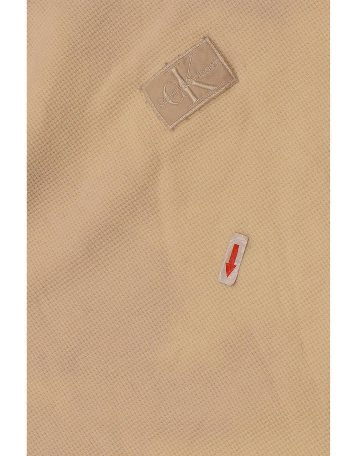 Calvin Klein Top pentru bărbați cu mânecă lungă XL, bej, bumbac