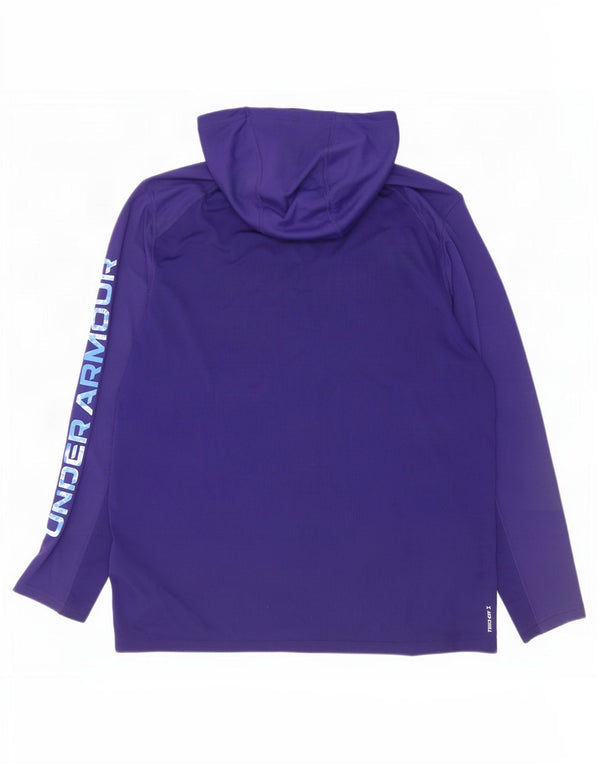 Top grafic cu glugă pentru bărbați Under Armour cu mânecă lungă XL violet poliester