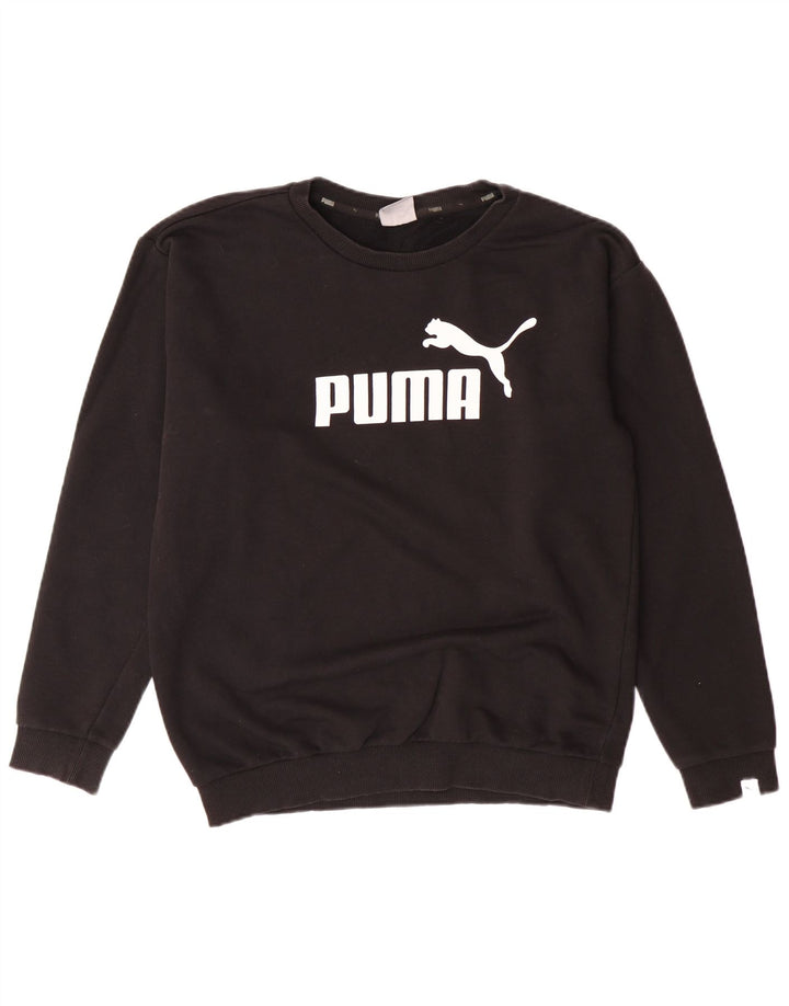 Pulover cu grafic supradimensionat PUMA pentru femei UK 10 Mic Negru