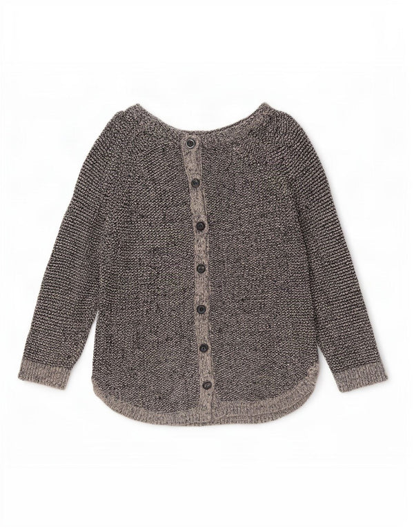 Pulover Cardigan Vintage pentru femei cu mâneci 3/4 UK 14 Medium Blue Peteted