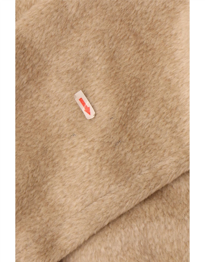 Pardesiu supradimensionat Vintage pentru femei UK 12 Medium Beige Lână