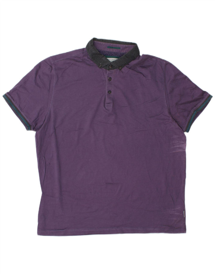 Tricou polo pentru bărbați TED BAKER Mărimea 6 2XL Mov Bumbac color bloc