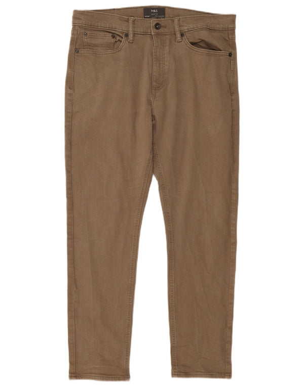 Blugi slim pentru bărbați Marks & Spencer W34 L29 bumbac kaki