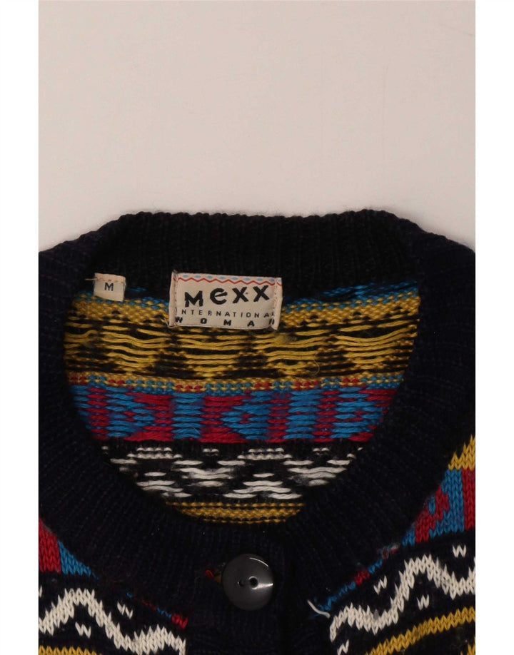 Mexx Pulover Cardigan pentru femei UK 14 Medium Multicolor Fair Isle