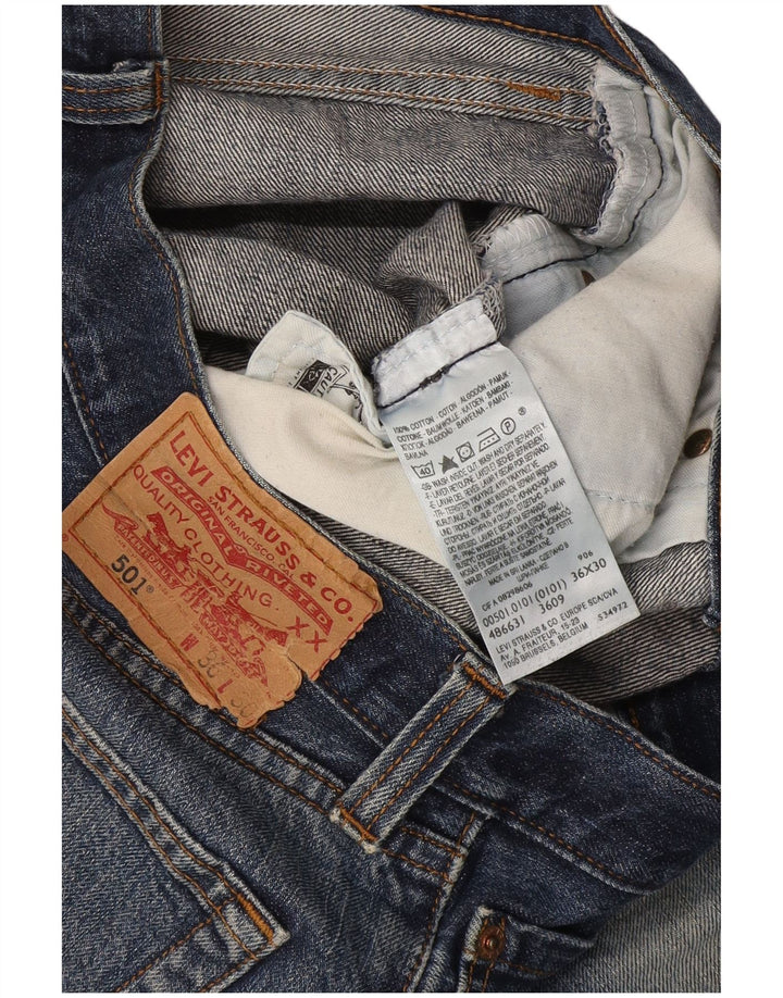 Blugi drepti pentru bărbați Levi's 501 W36 L27 Bumbac albastru