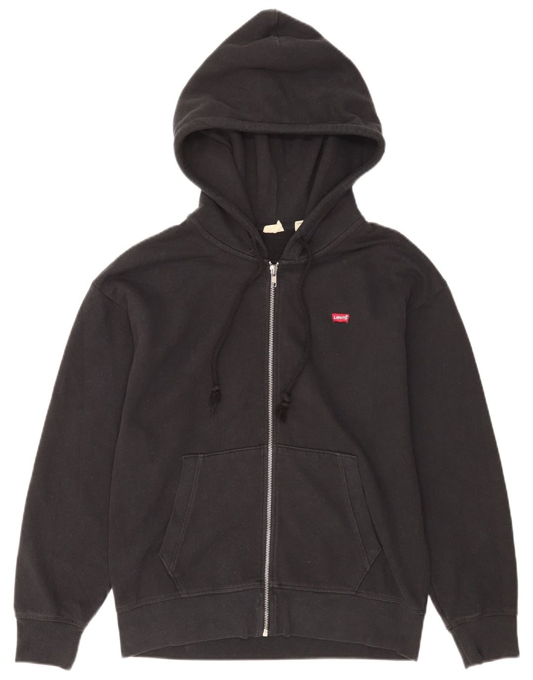 Pulover Levi's pentru bărbați, cu fermoar, bumbac mediu negru