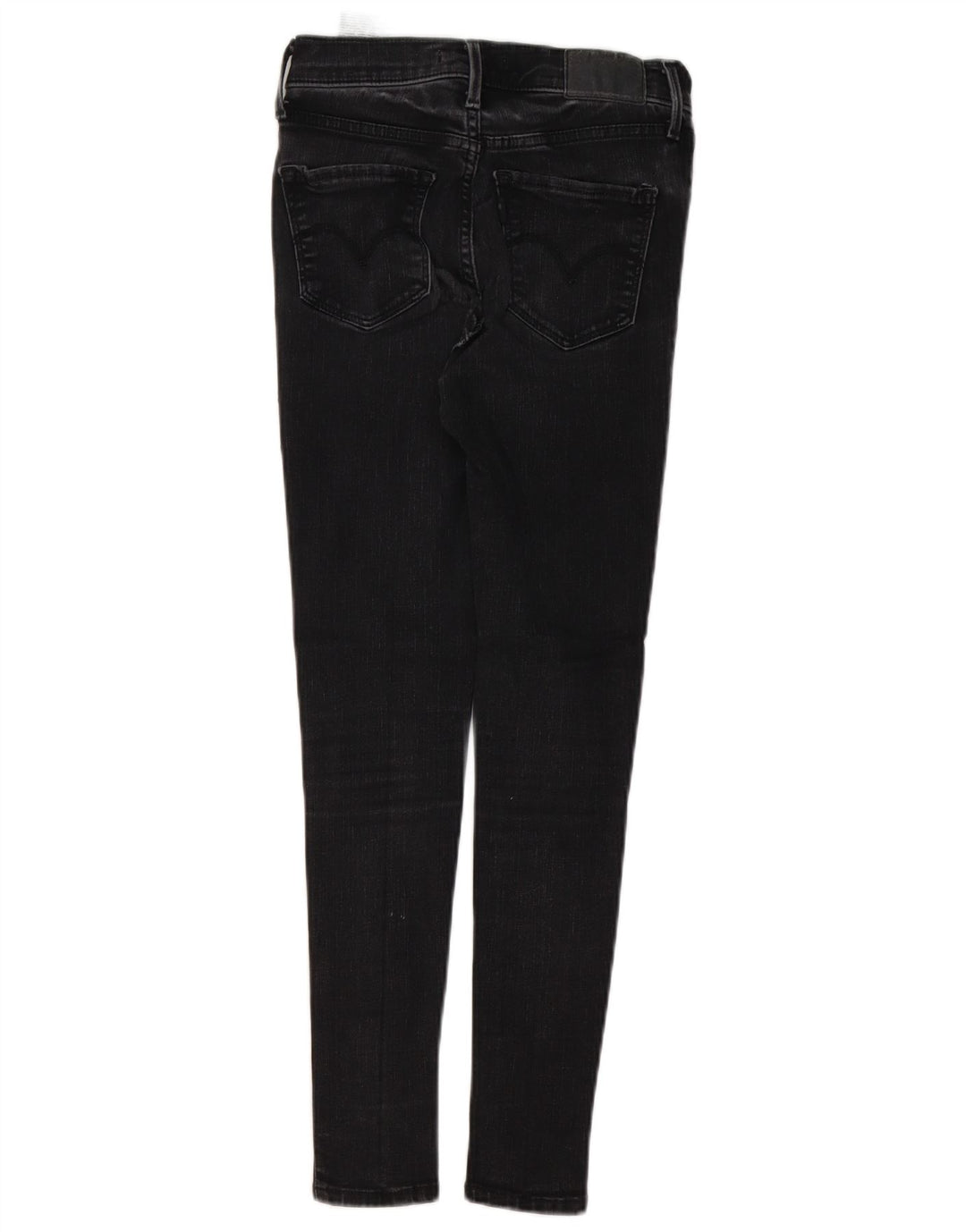 Blugi super skinny pentru femei 720 cu talie mare L25 L26 bumbac negru
