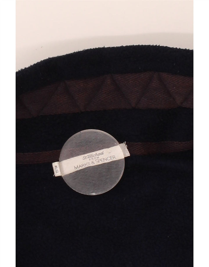 MARKS & SPENCER Mens Fleece Jacket UK 42 XL Navy Blue Polyester Vintage Marks & Spencer and Second-Hand Marks & Spencer from Messina Hembry 