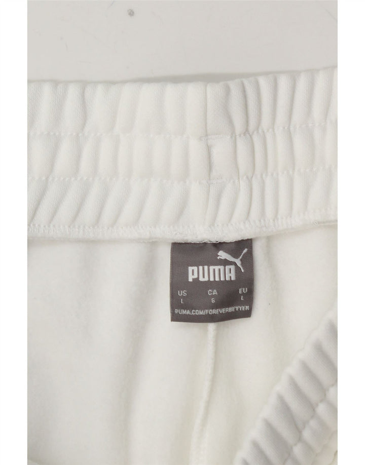 Pantaloni de trening grafic PUMA pentru bărbați Pantaloni de jogging, mari, alb, bloc de culoare
