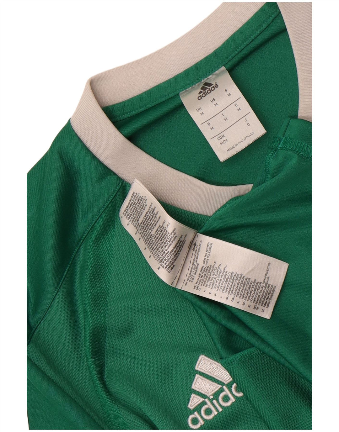 Tricou cu grafic Climalite pentru bărbați Adidas Top Mediu Poliester cu dungi verzi