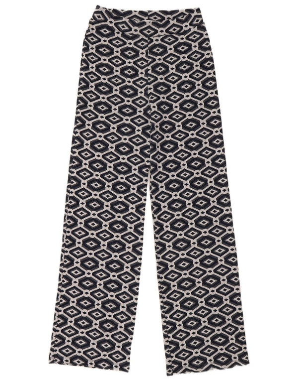 Pantaloni largi pentru femei Zara Mediu L28 L30 Bleumarin Geometric