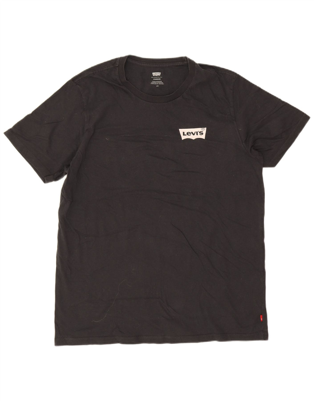 Tricou standard pentru bărbați Levi's Top mare din bumbac negru